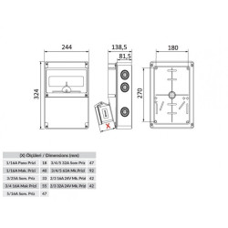 BD6-6230-2020 IP66 Ön 2x380V 5/32A Yan 2x220V 1/16A V12 Kombinasiya qutusu