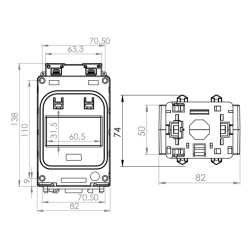 TK60D Seriyası|Dəlikli tip cərəyan transformatoru